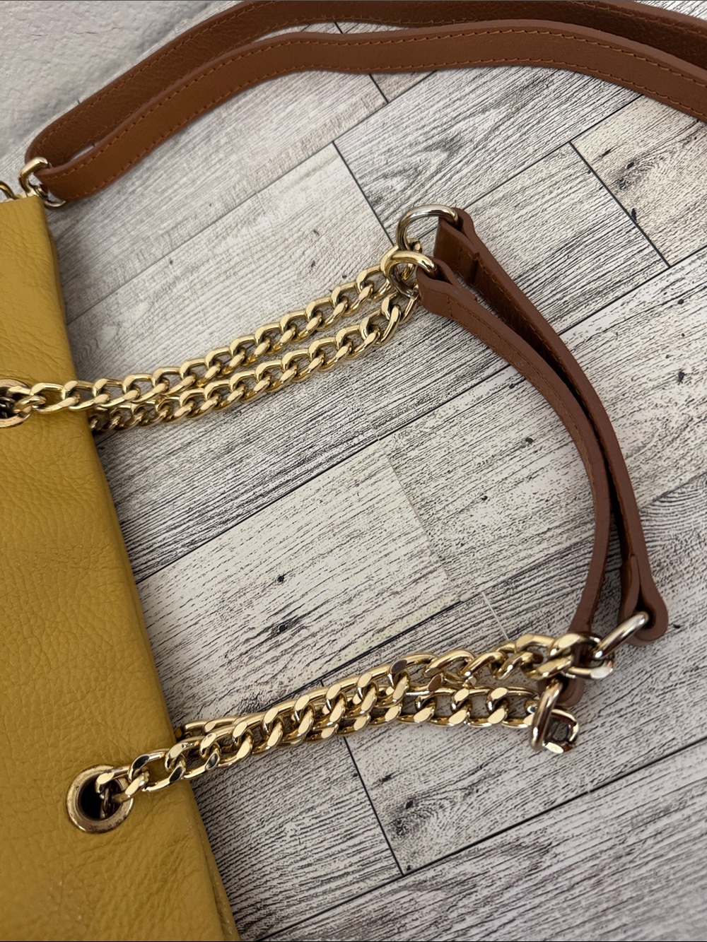 Valentina Tradizione Italiana Mustard Leather Tote - Picture 10 of 13